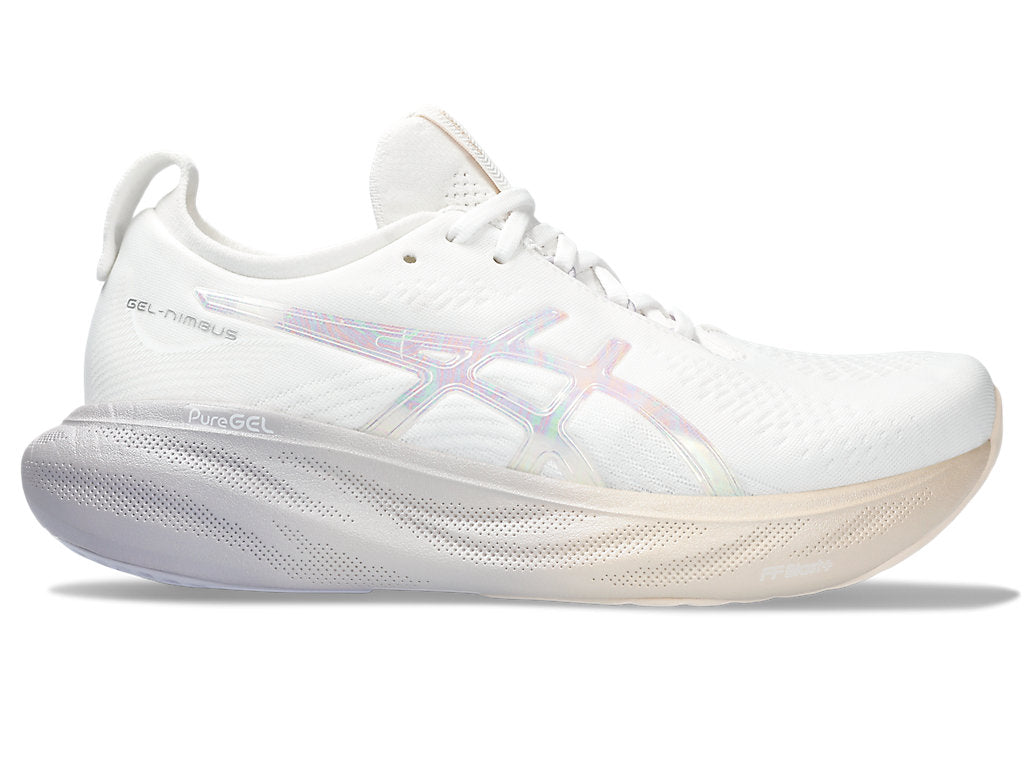 Image of Women's Asics Gel-Nimbus 25 Anniversary (White/Rose Dust)