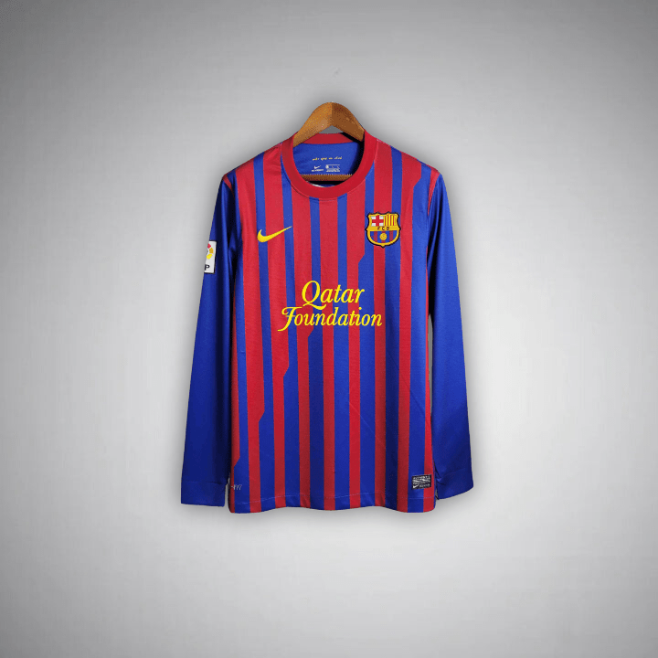 Image of 11/12 FC Barcelona Long Sleeve Home Kit - Premium Quality Jersey at FootballPrestige.com