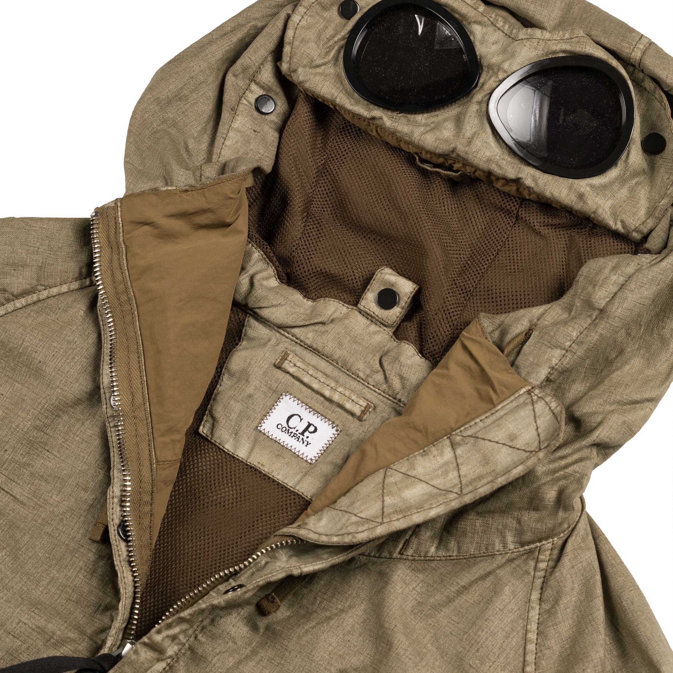 Image of C.P. Company Lino Wax Goggle Jacket 