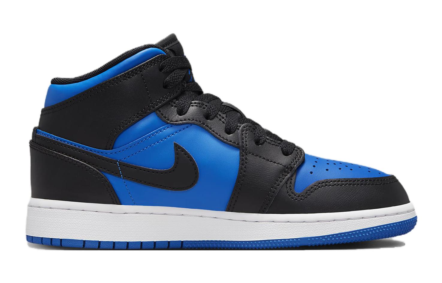 (GS) Air Jordan 1 Mid 'Black Royal Blue' DQ8423-042