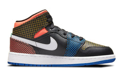 Image of (GS) Air Jordan 1 Mid MMD 'Multi Grid' DC4092-001