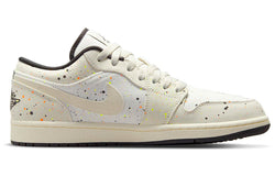 Image of Air Jordan 1 Low 'Brushstroke Swoosh - Paint Splatter' DM3528-100