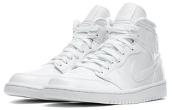 Image of (WMNS) Air Jordan 1 Mid Patent 'Triple White' BQ6472-111