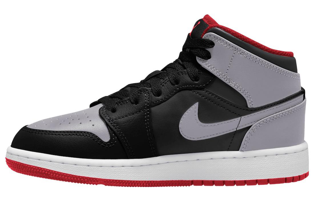 Image of Air Jordan 1 Mid 'Black Grey Red' DQ8423-006