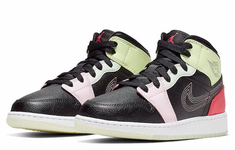 Image of (GS) Air Jordan 1 Mid 'Glow In The Dark' AV5174-076