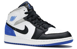 Image of (GS) Air Jordan 1 Mid SE 'Royal Black Toe' BQ6931-102