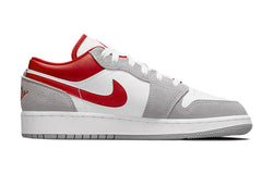 Image of (GS) Air Jordan 1 Low SE 'Light Smoke Grey Gym Red' DM0589-016