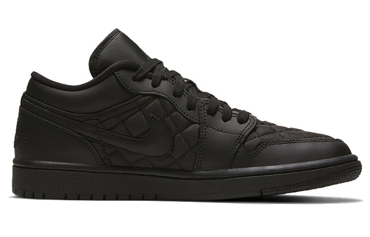 (WMNS) Air Jordan 1 Low 'Triple Black Quilted' DB6480-001