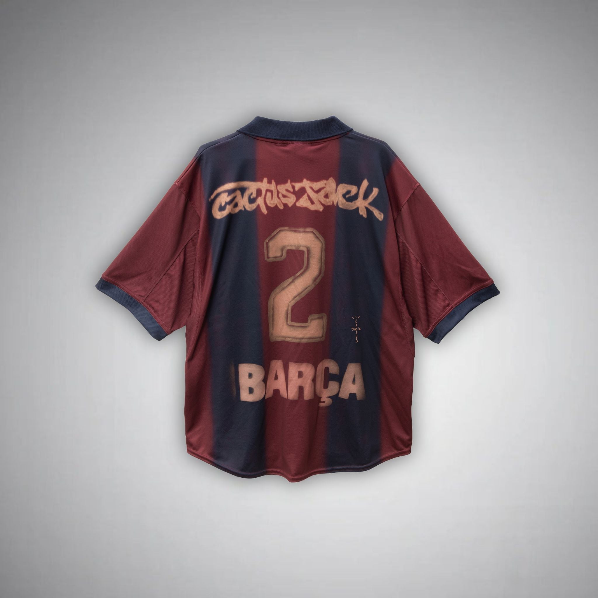 Image of 2000/01 FC Barcelona Retro x Cactus Jack Limited Edition Home Kit - Premium Quality Jersey at FootballPrestige.com