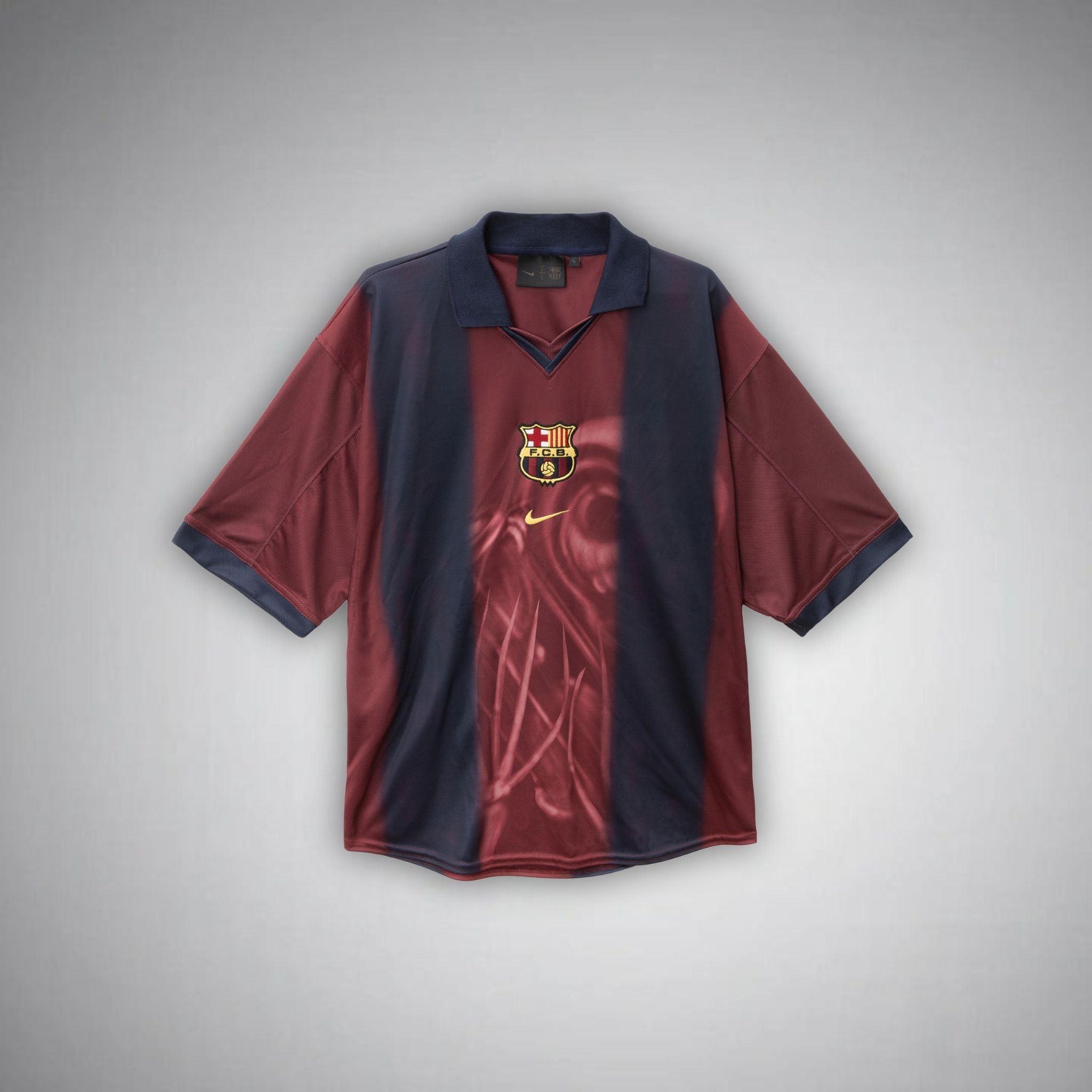 Image of 2000/01 FC Barcelona Retro x Cactus Jack Limited Edition Home Kit - Premium Quality Jersey at FootballPrestige.com