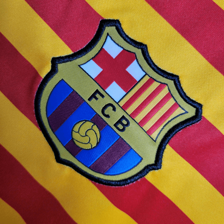 Image of 23/24 FC Barcelona Long Sleeve Away Kit - Premium Quality Jersey at FootballPrestige.com