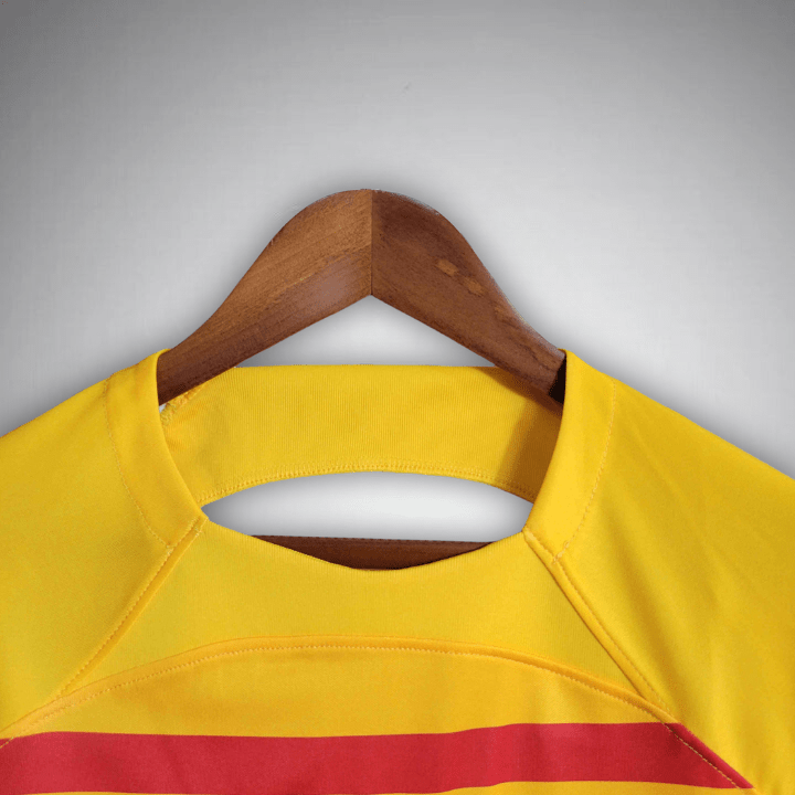 Image of 23/24 FC Barcelona Long Sleeve Away Kit - Premium Quality Jersey at FootballPrestige.com