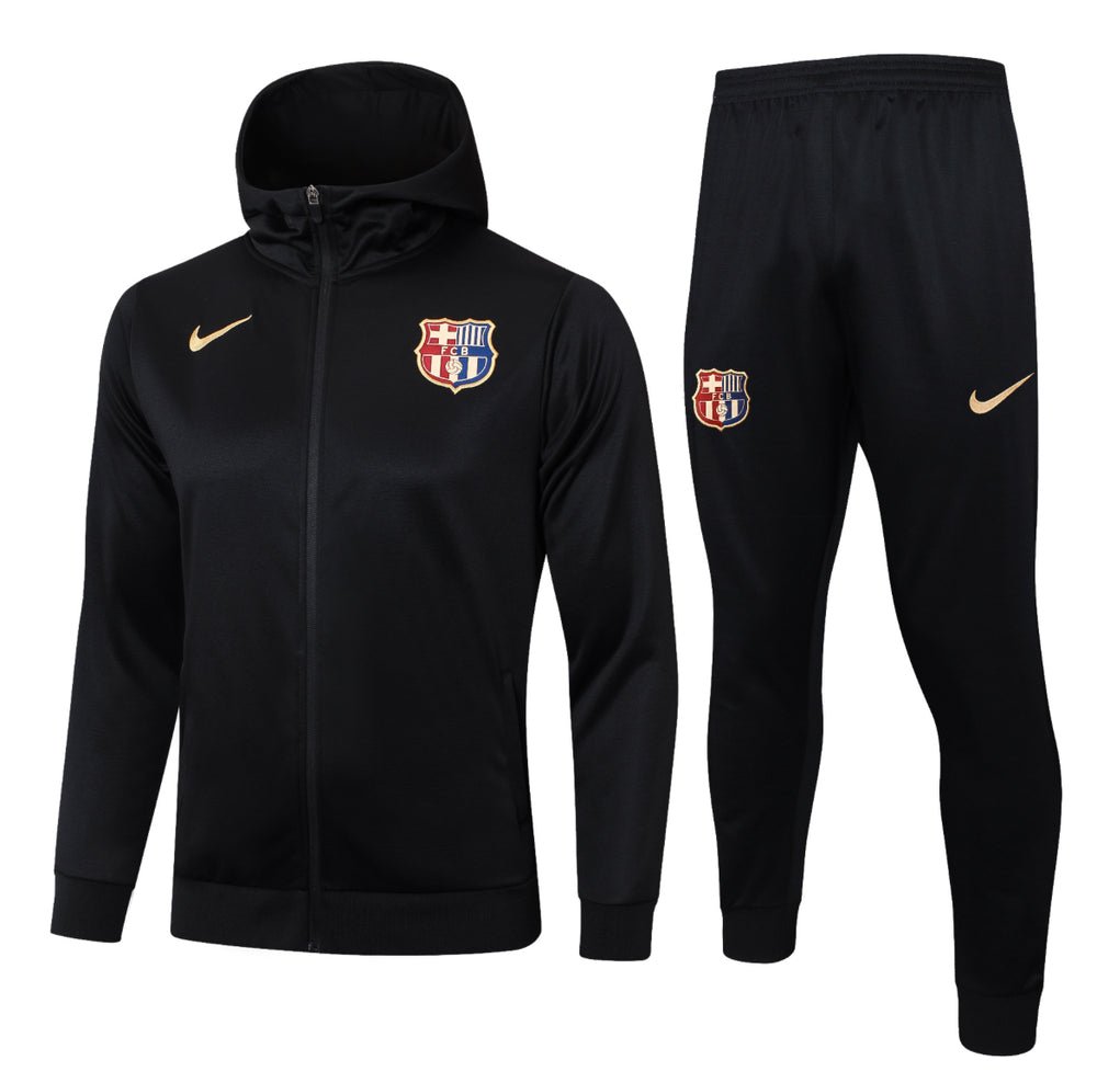 Image of 24/25 FC Barcelona Black Premium Tracksuit - Premium Quality Jersey at FootballPrestige.com
