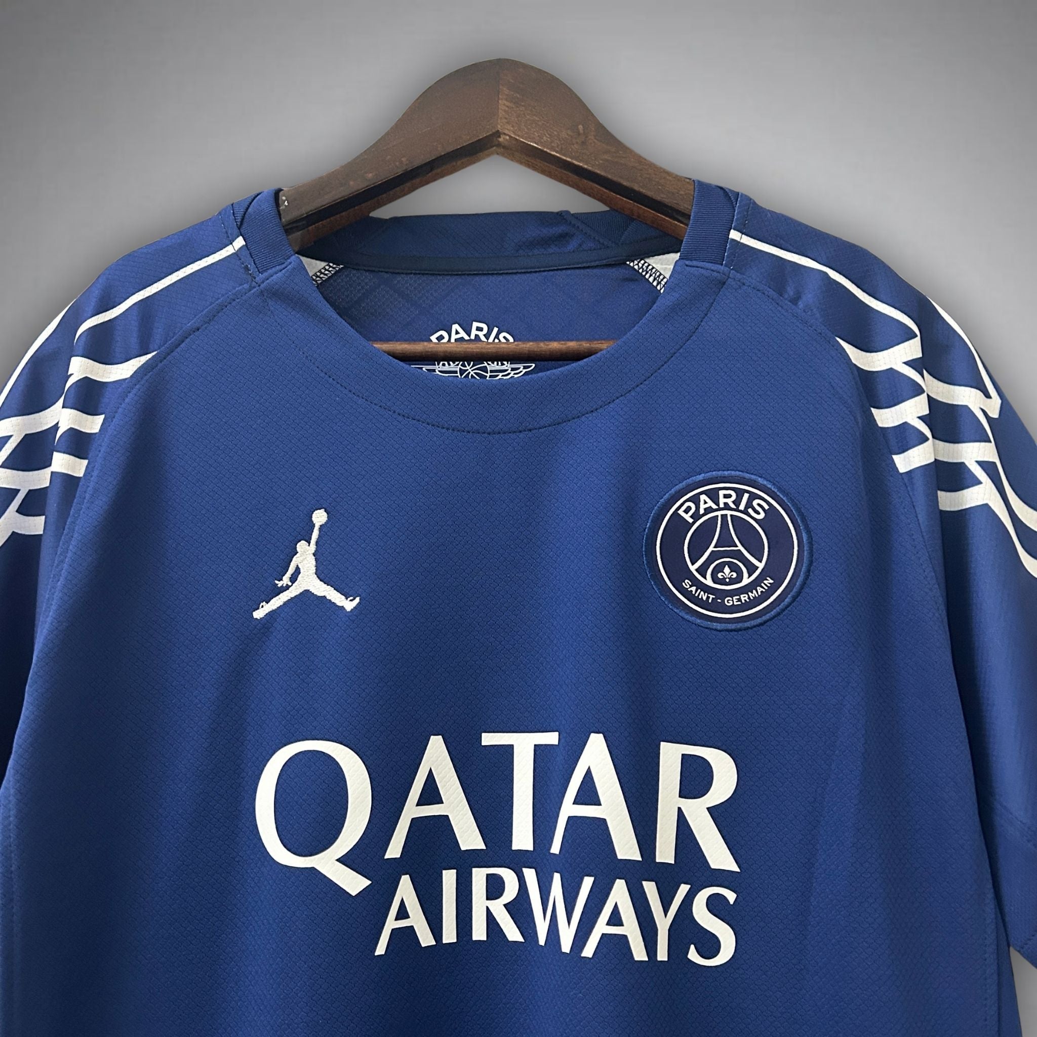 Image of 24/25 PSG x Jordan 4th Kit - Premium Quality Jersey at FootballPrestige.com