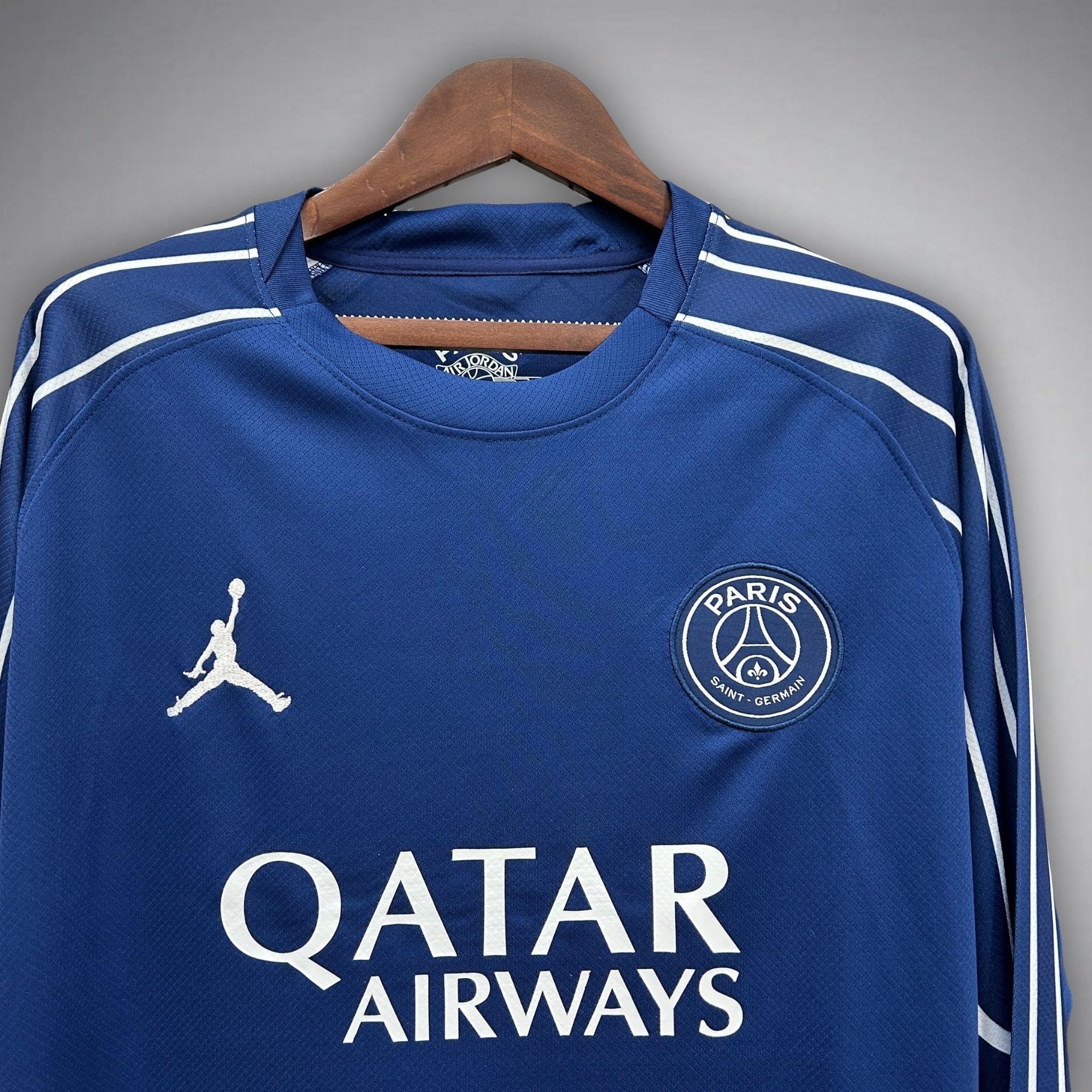 Image of 24/25 PSG x Jordan 4th Long Sleeve Kit - Premium Quality Jersey at FootballPrestige.com