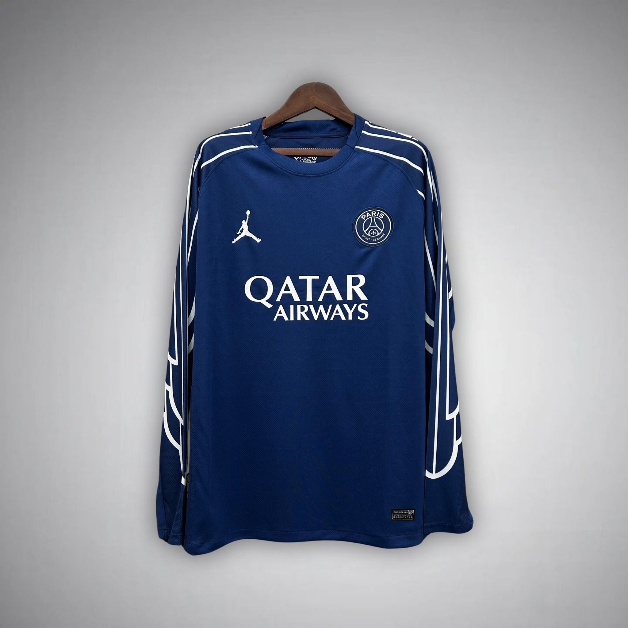 Image of 24/25 PSG x Jordan 4th Long Sleeve Kit - Premium Quality Jersey at FootballPrestige.com