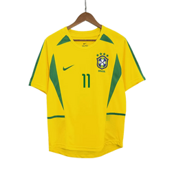 Image of Men's Retro Ronaldinho Brazil Home Jersey 2002/03