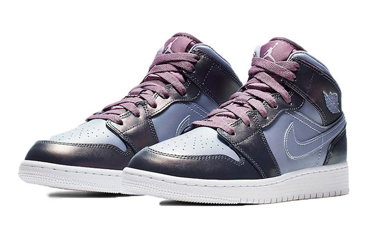 Image of (GS) Air Jordan 1 Mid 'Metallic Purple' AV5174-400
