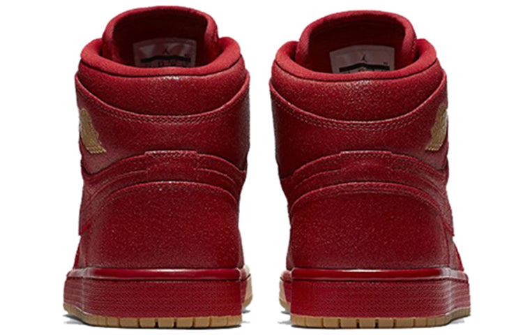 Image of (WMNS) Air Jordan 1 Retro High Premium 'Dipped Toe Gym Red' AH7389-607