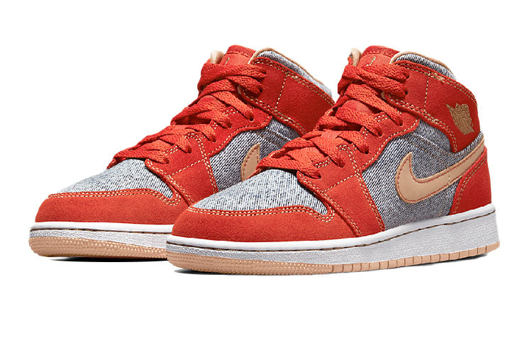 (GS) Air Jordan 1 Mid SE 'Denim Red' DM4384-600