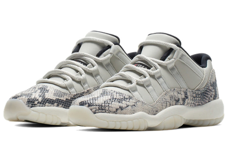 Image of (GS) Air Jordan 11 Retro Low 'Light Bone Snakeskin' CD6847-002