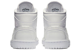 Image of (WMNS) Air Jordan 1 Mid Patent 'Triple White' BQ6472-111