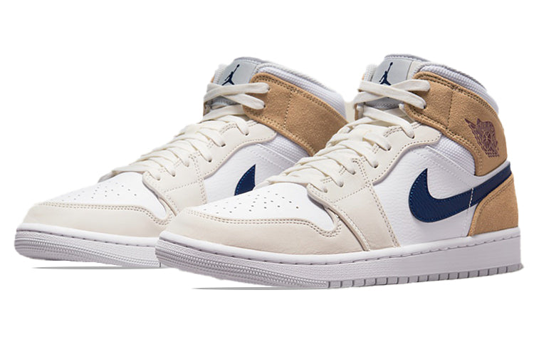 Air Jordan 1 Mid 'White Khaki Blue Void' DO6726-100