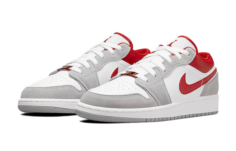 Image of (GS) Air Jordan 1 Low SE 'Light Smoke Grey Gym Red' DM0589-016