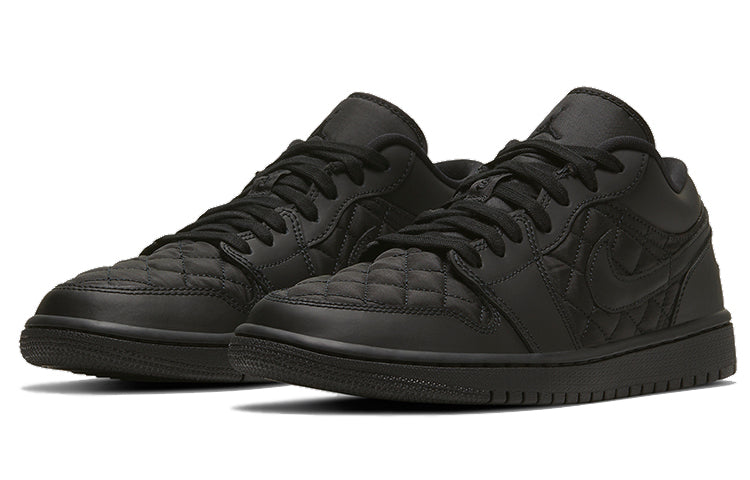 (WMNS) Air Jordan 1 Low 'Triple Black Quilted' DB6480-001