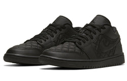 Image of (WMNS) Air Jordan 1 Low 'Triple Black Quilted' DB6480-001