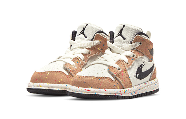 (TD) Air Jordan 1 Mid SE 'Brushstroke Paint Splatter' DA8012-100