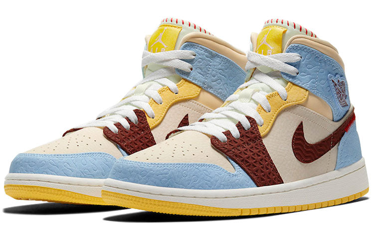 Image of Air Jordan 1 Mid SE x Maison Chateau Rouge 'Fearless' CU2803-200