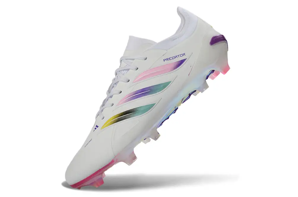 Image of Close-up of Adidas Predator 26 Elite FG soccer cleats, featuring advanced technology for improved traction and ball control.