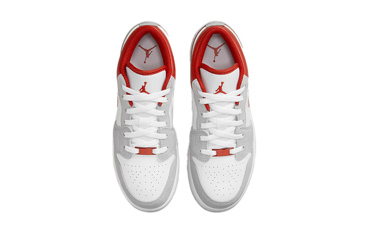 Image of (GS) Air Jordan 1 Low SE 'Light Smoke Grey Gym Red' DM0589-016