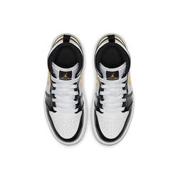 Image of (PS) Air Jordan 1 Mid Patent 'Black Gold' BQ6932-007