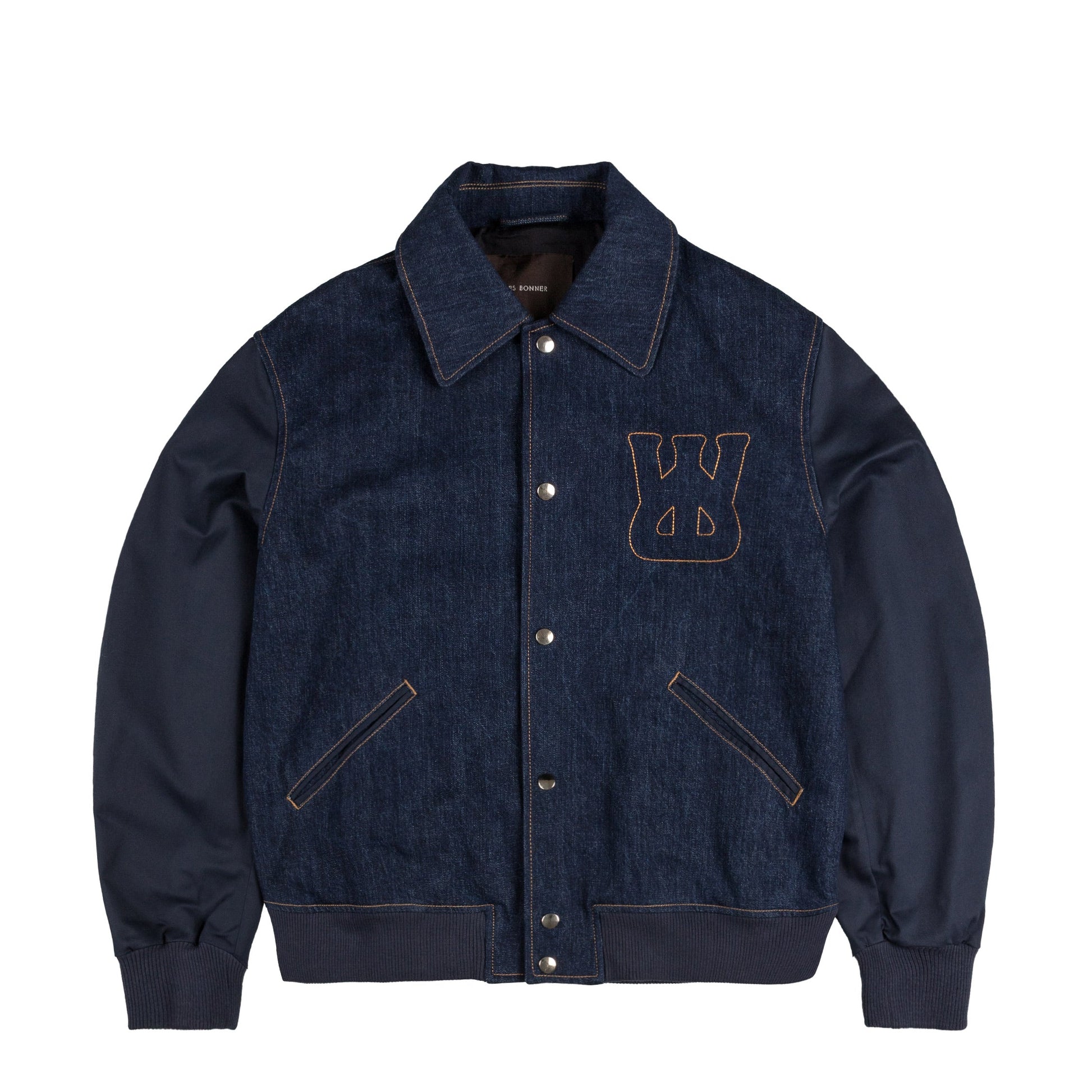 Wales Bonner Echo Denim Varsity Jacket
