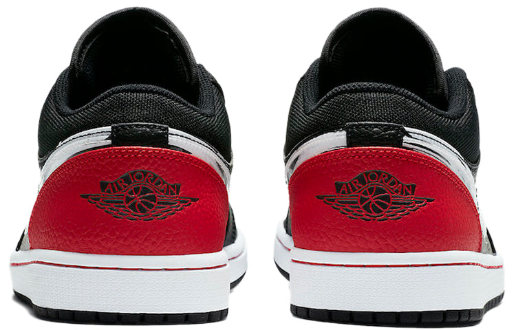 Image of Air Jordan 1 Low 'Brushstroke Swoosh - Black Red' DA4659-001
