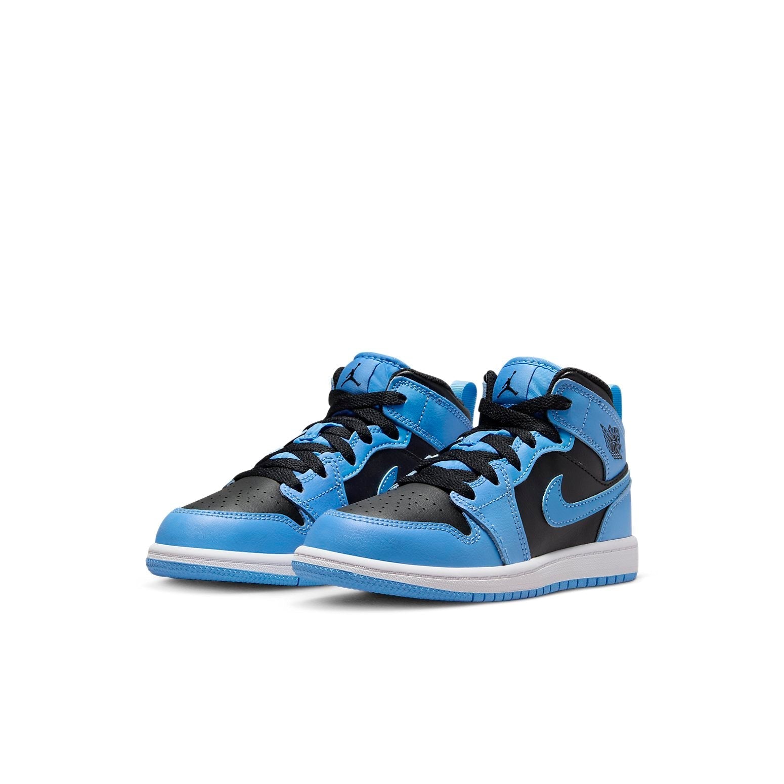 Image of (PS) Air Jordan 1 Mid Shoes 'University Blue Black' DQ8424-401
