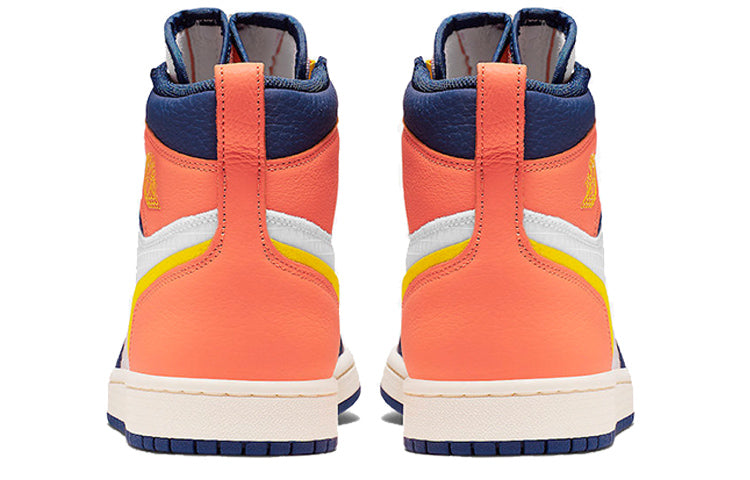 Image of (WMNS) Air Jordan 1 High Zip 'Blue Void Citron' AQ3742-100