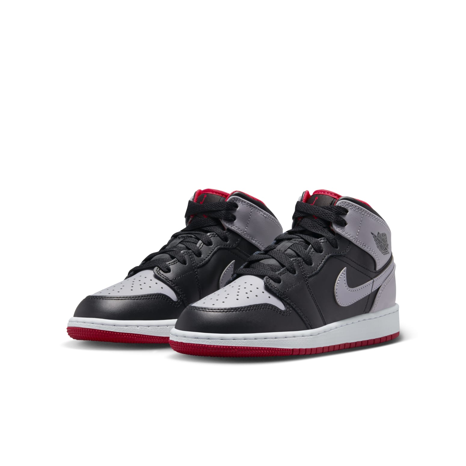 Image of Air Jordan 1 Mid 'Black Grey Red' DQ8423-006