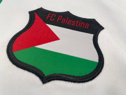 Image of Palestine White Centre Striped (Red/Green English) Football Shirt