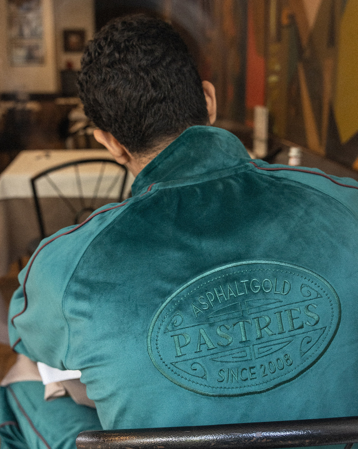 Image of Asphaltgold Third Place Track Jacket onfeet