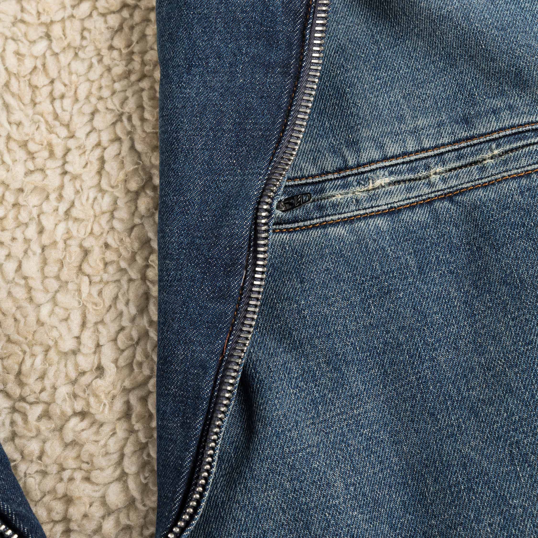 Image of ERL Distressed Denim Sherpa Coat