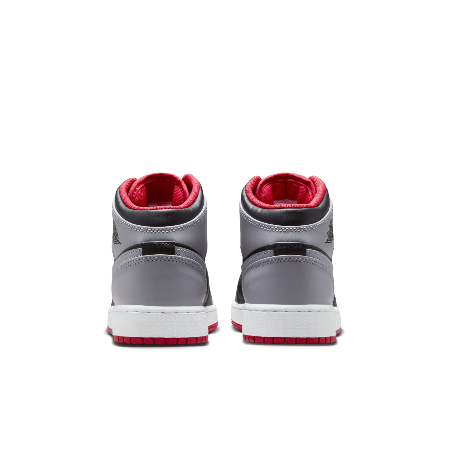 Image of Air Jordan 1 Mid 'Black Grey Red' DQ8423-006