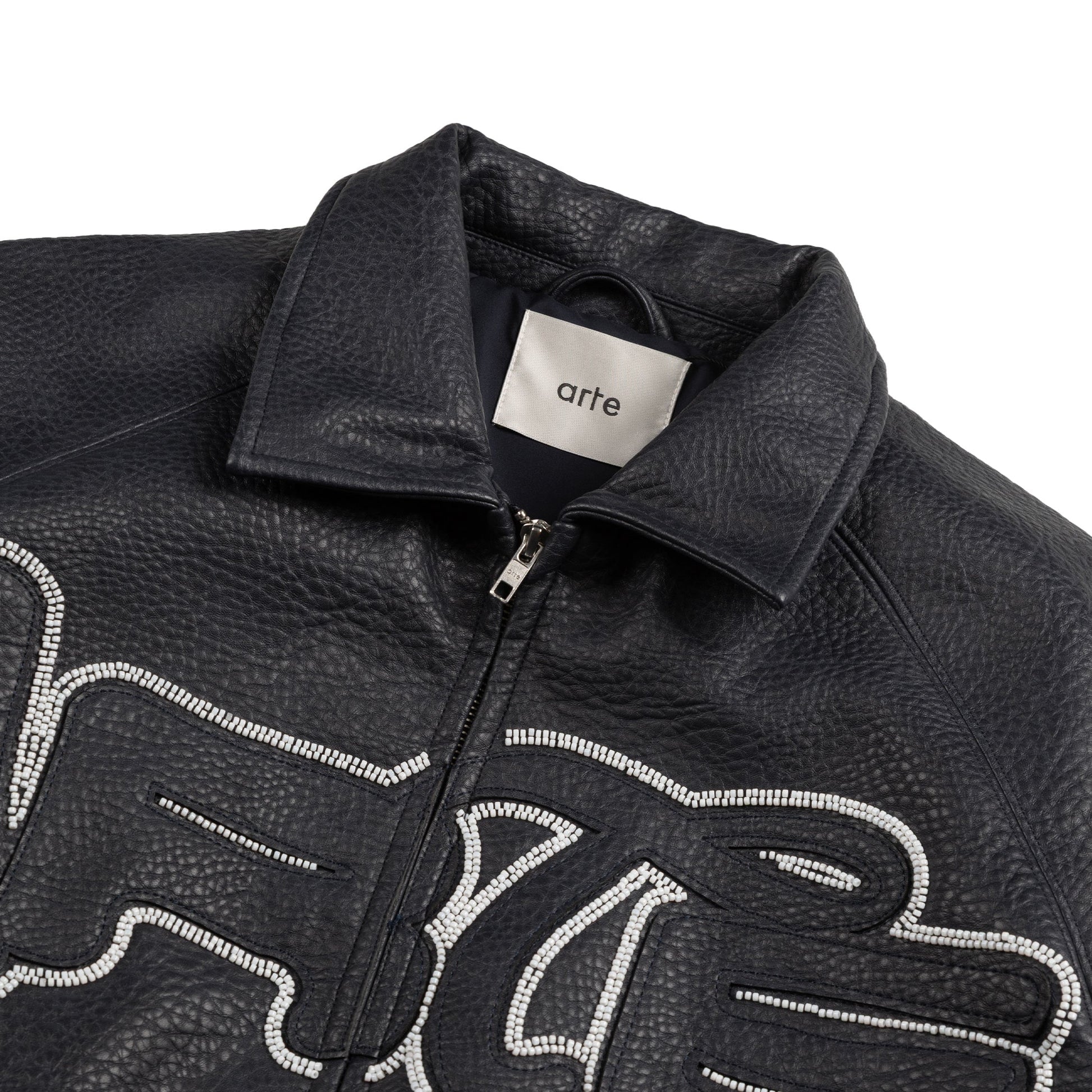 Arte Antwerp Big Logo Leather Jacket
