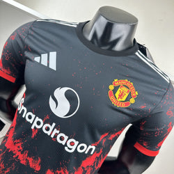 Image of Manchester United 2024-25 Black and Red - Player Version