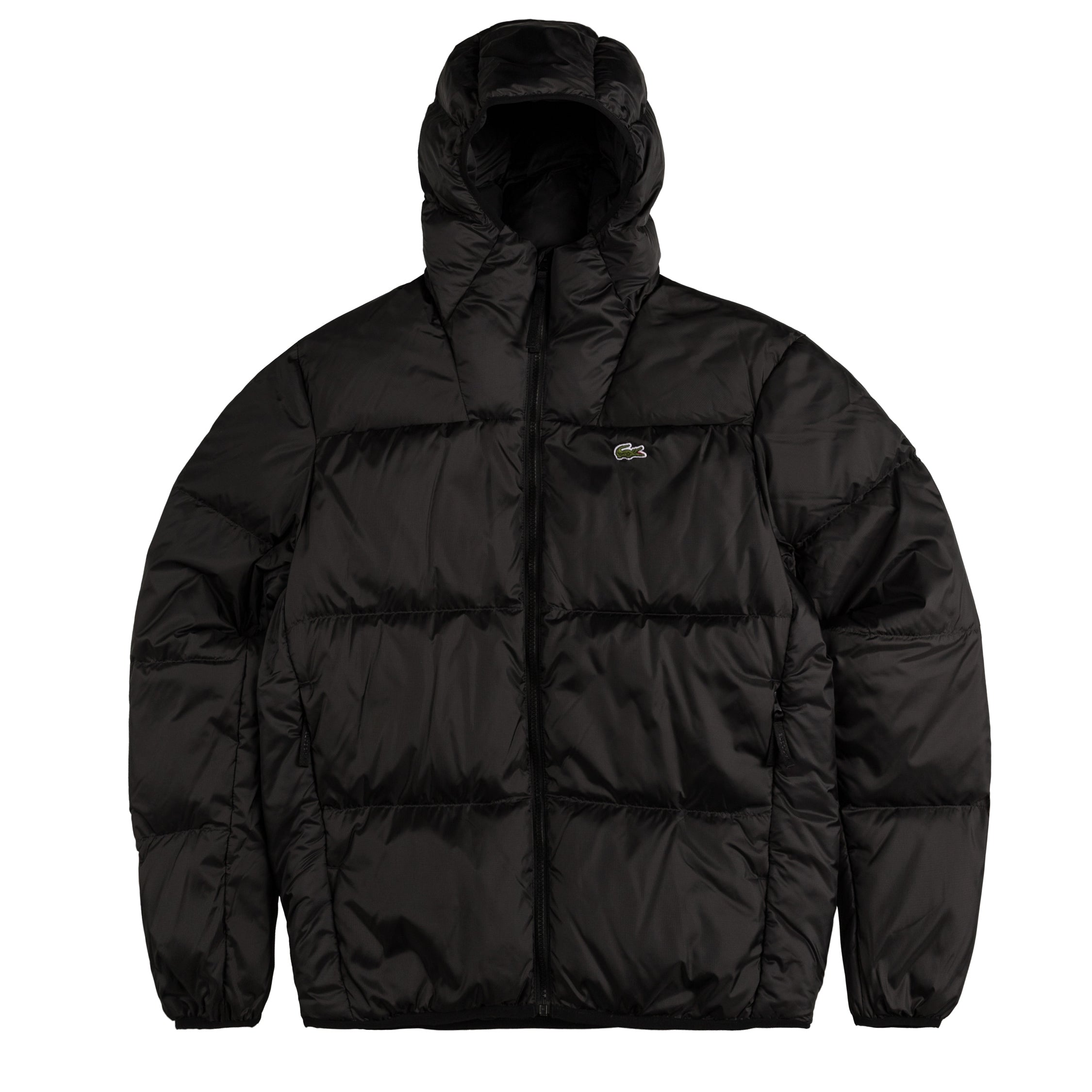 Image of Lacoste Short Water-Repellent Hooded Puffed Jacket