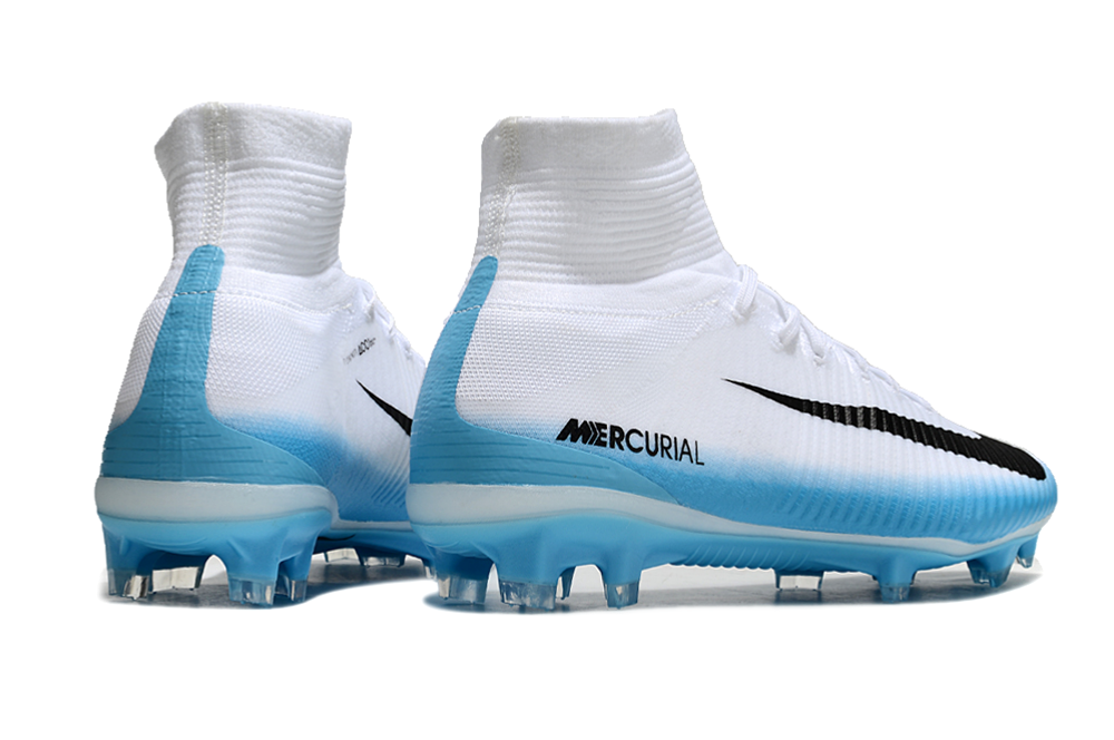 Image of Nike Air Zoom Mercurial Superfly V Elite FG “Blanco Azul”