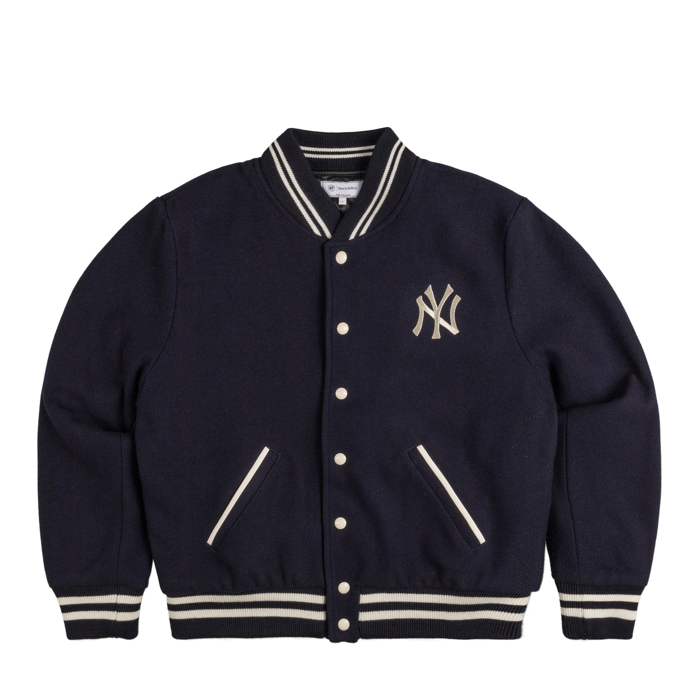 Image of Sporty & Rich Yankees Serif Varsity Jacket