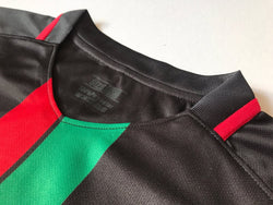 Image of Palestine Black Centre Striped (Red/Green English) Football Shirt